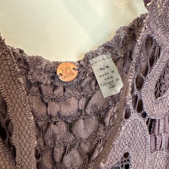 Free People FP One Adella Slip Lace Mini Dress Top - Picture 6 of 8